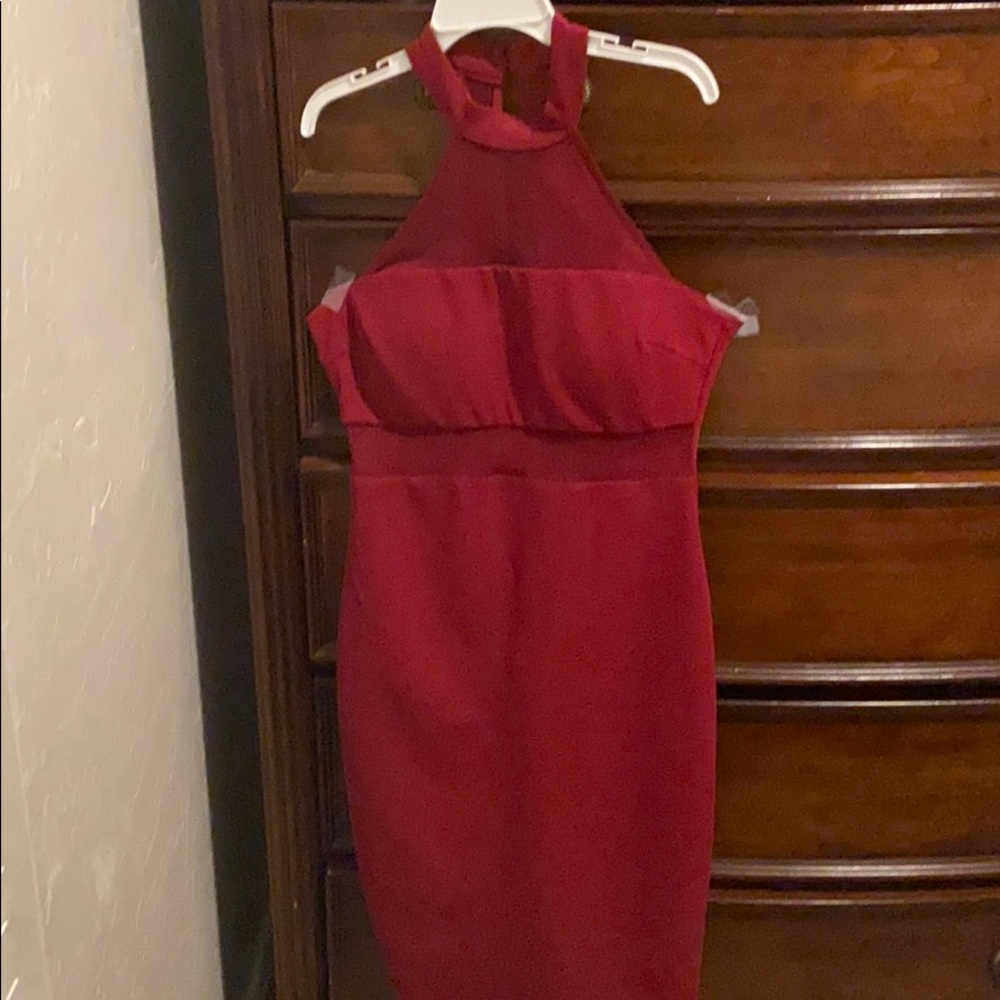 Sequin hearts red dress